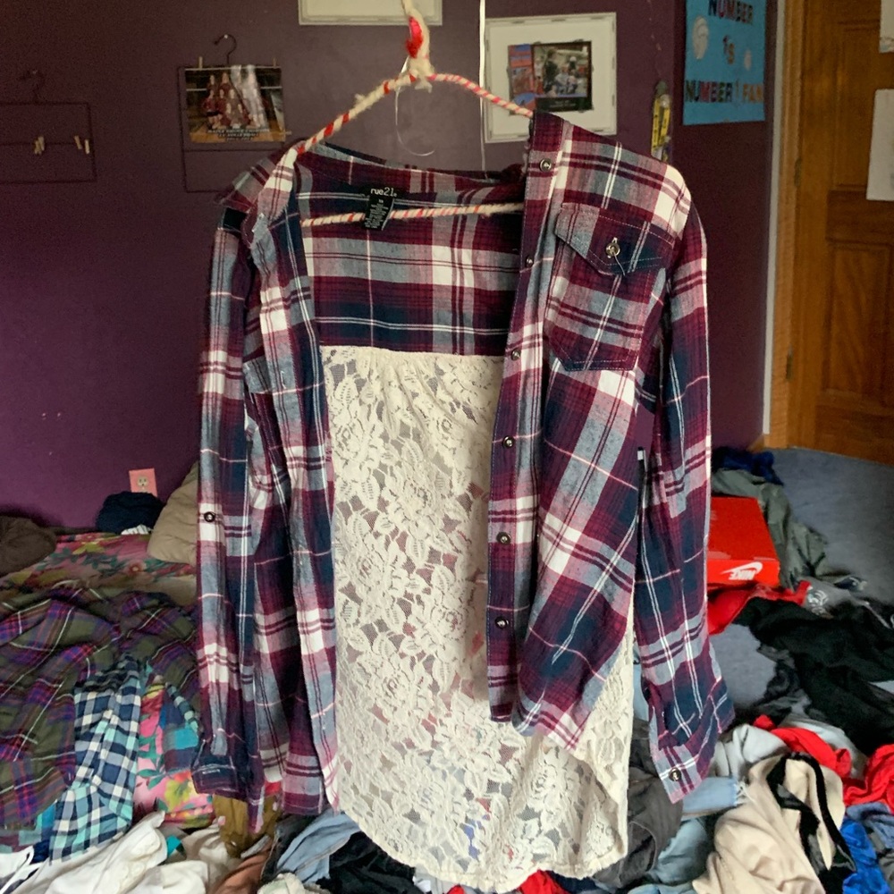 Plaid w/ lace , never worn :))